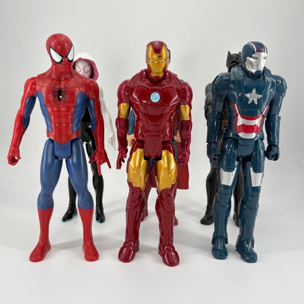 Marvel DC Superhero Action Figure Lot Spider-Man Batman Superman Iron Man 7pc - Picture 4 of 13